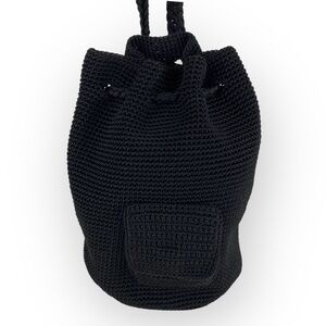 The Sak Black Crochet Backpack